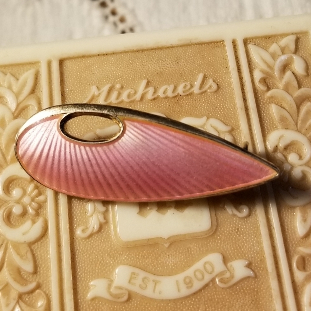 VINTAGE ivar holth sterling guilloche brooch - Picture 7 of 8